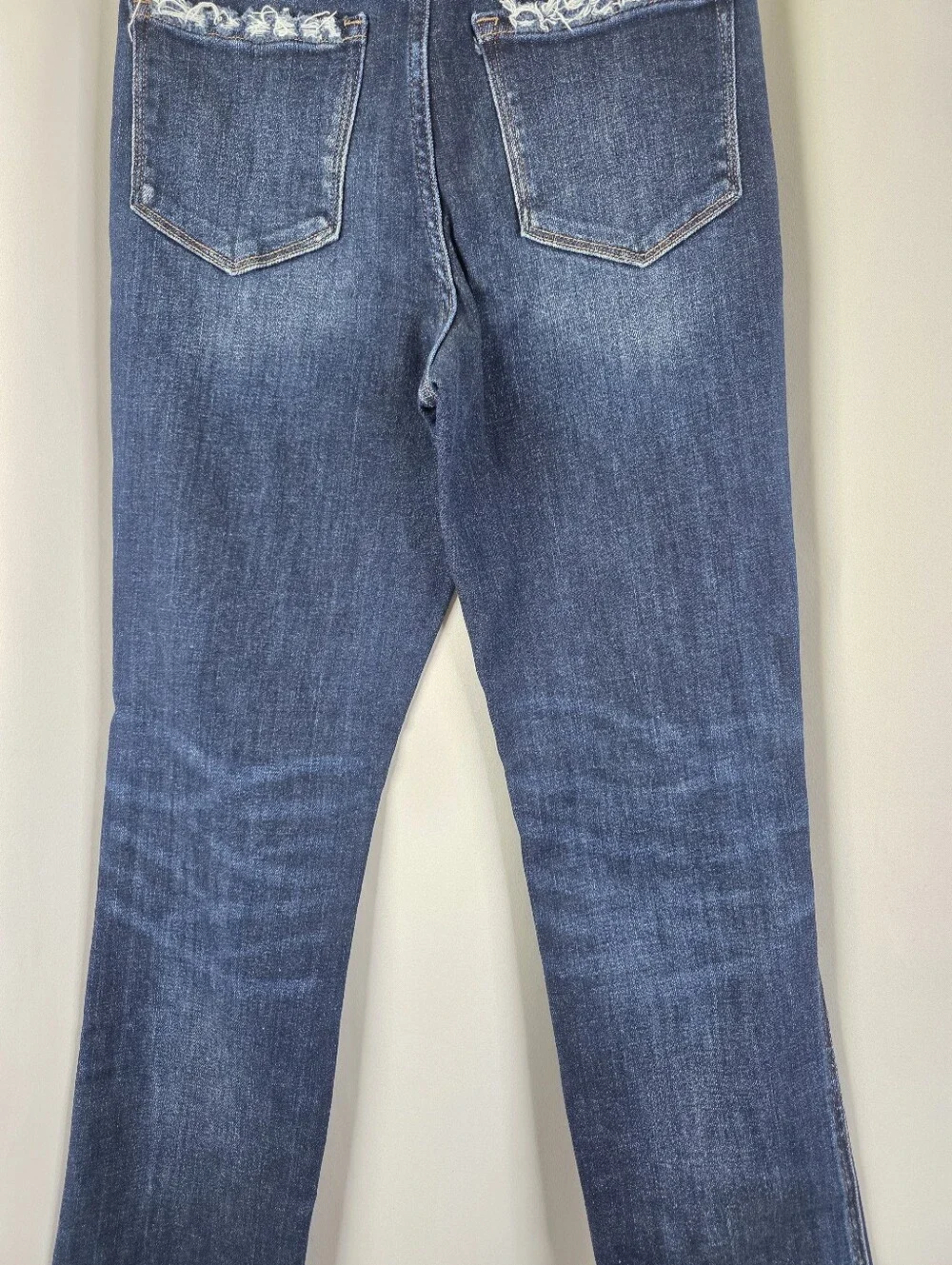 Flying Monkey Womens Size 23 Ultra High Rise Skinny Dark Denim Jeans Distressed‎